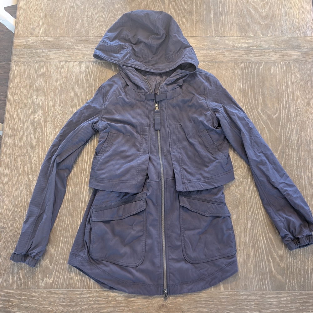 Lightweight Hooded Women's Jacket - Slate Blue